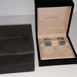 Bvlgari sterling silver cufflinks